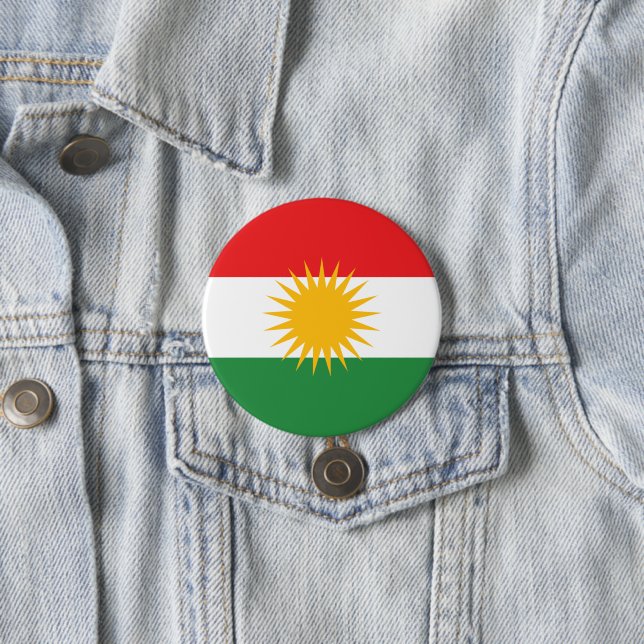Flag of Kurdistan Button (In Situ)