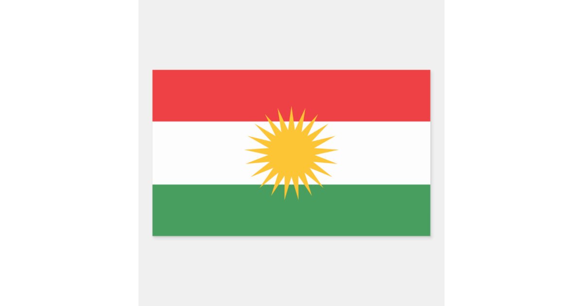 Flag of Kurdistan Rectangular Sticker | Zazzle.com