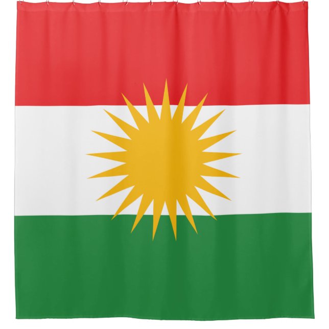 Flag of Kurdistan Shower Curtain (Front)
