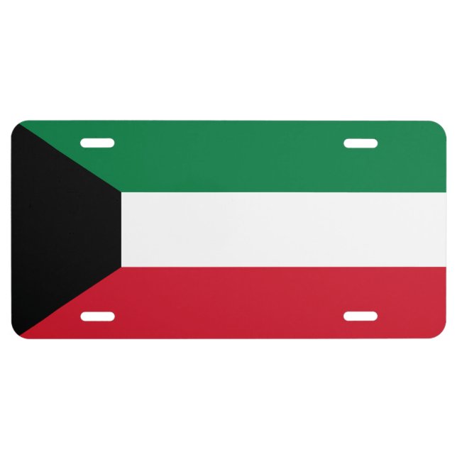 Flag of Kuwait License Plate (Front)