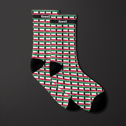 Flag of Kuwait Pattern Socks