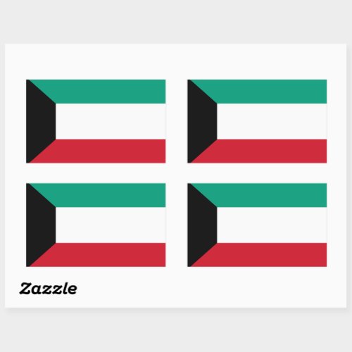 Flag of Kuwait Rectangular Sticker