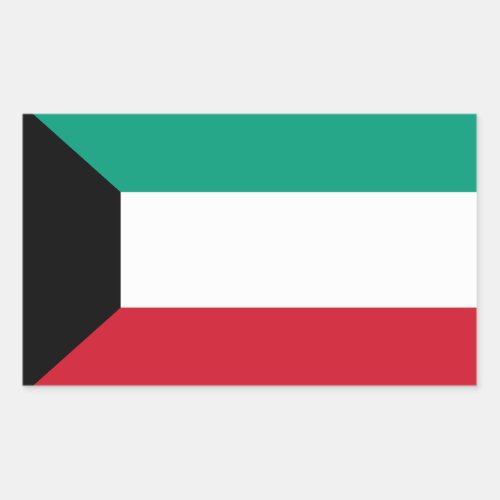 Flag of Kuwait Rectangular Sticker