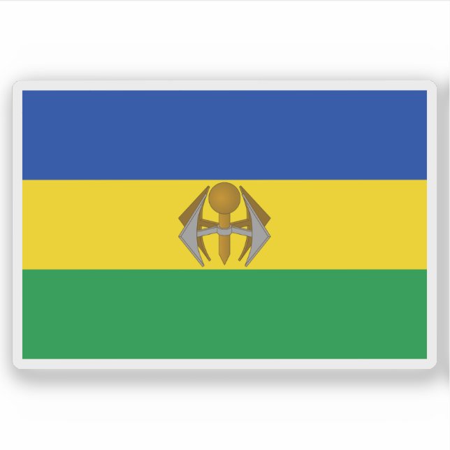 Flag of KwaNdebele, the Republic of South Africa Sticker (Front)