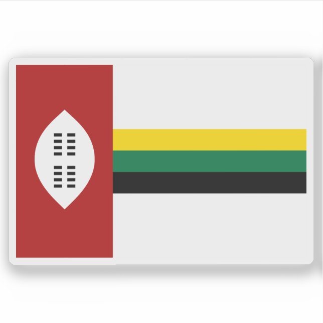 Flag of KwaZulu (1977-1985), Rep. of South Africa Sticker (Front)