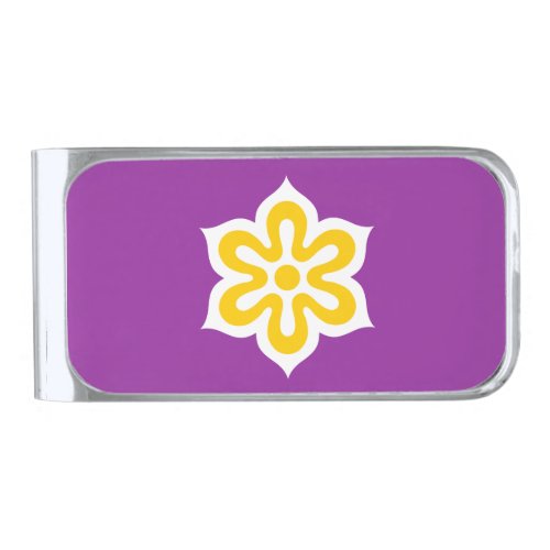 Flag of Kyoto Prefecture Japan Silver Finish Money Clip