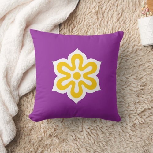 Flag of Kyoto Prefecture Japan Throw Pillow