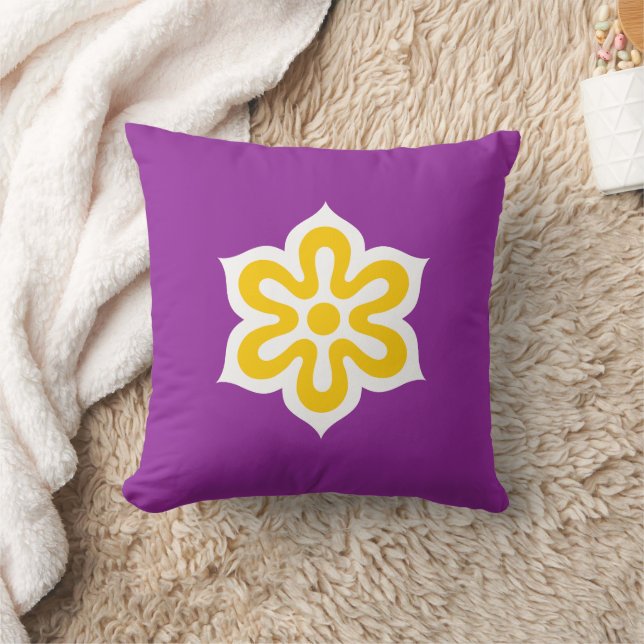 Flag of Kyoto Prefecture, Japan Throw Pillow (Blanket)