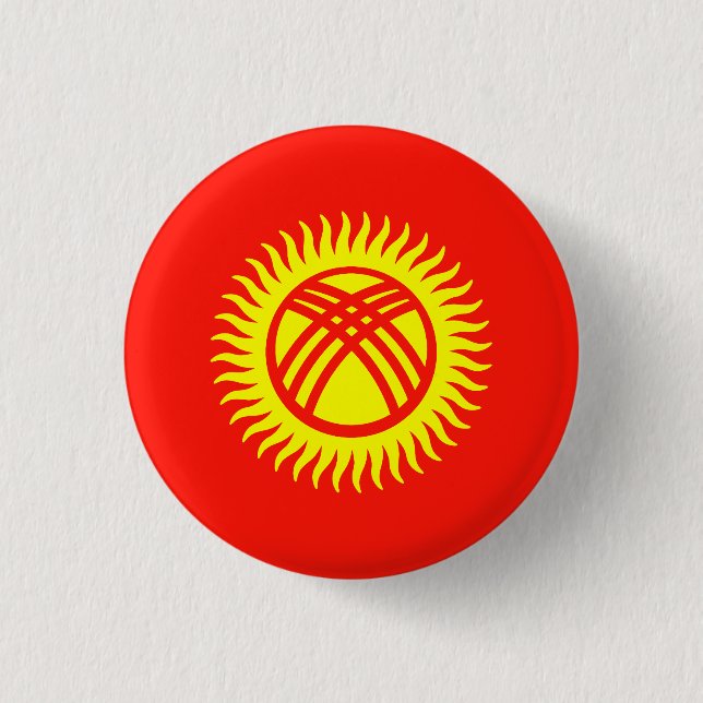 Flag of Kyrgyzstan Button (Front)