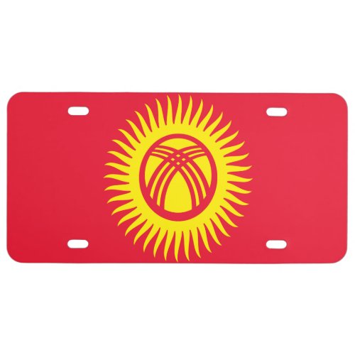 Flag of Kyrgyzstan License Plate