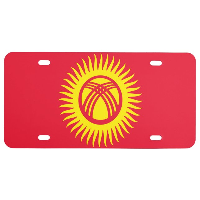 Flag of Kyrgyzstan License Plate (Front)