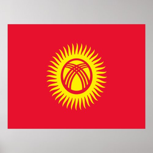 Flag of Kyrgyzstan Poster