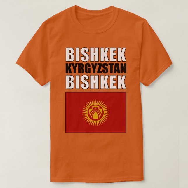Flag of Kyrgyzstan T-Shirt (Design Front)