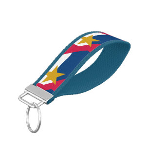 Flag of Lafayette, Indiana Wrist Keychain
