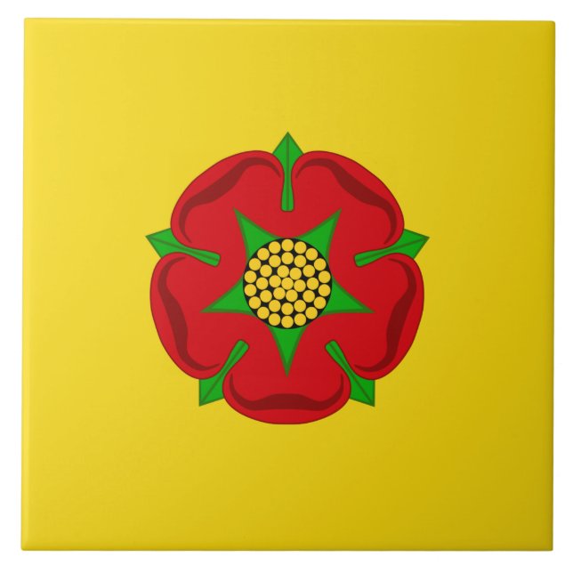 Flag of Lancashire Ceramic Tile (Front)