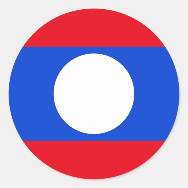 Flag of Laos Classic Round Sticker (Front)