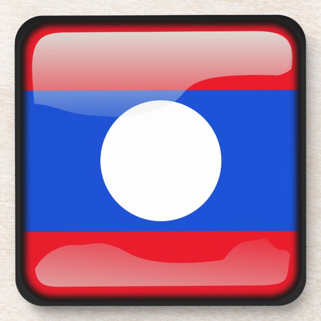 Flag of Laos Drink Coaster (Front)