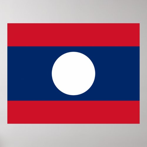 Flag of Laos Poster