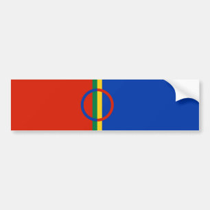 Flag of Lapland (Christmas) (Sami) (Laplander) Bumper Sticker