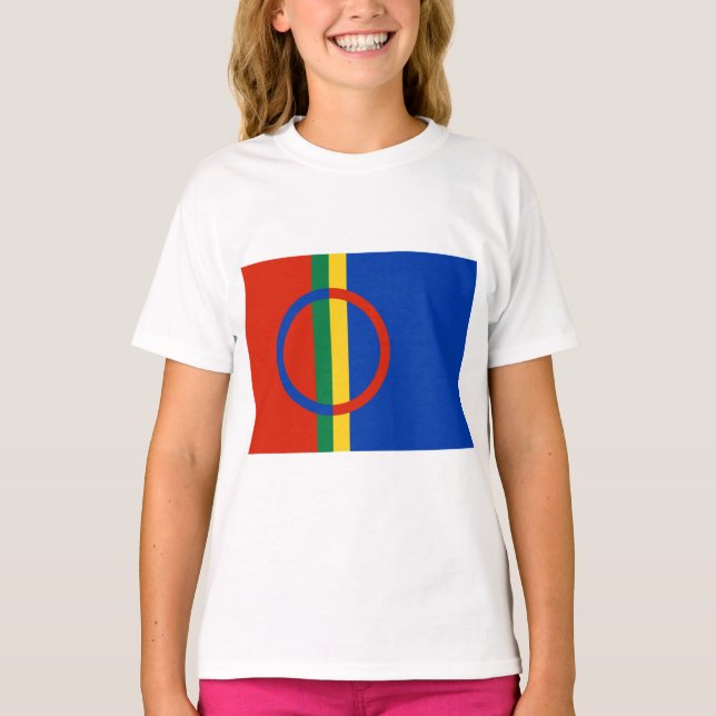 Flag of Lapland (Christmas) (Sami) (Laplander) T-Shirt (Front)