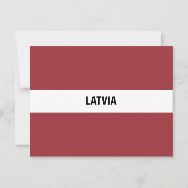 Flag of Latvia Card (Front)