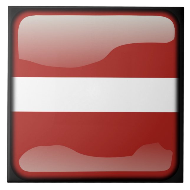 Flag of Latvia Ceramic Tile (Front)