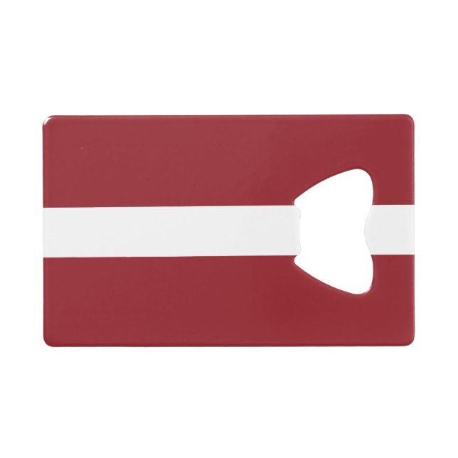 Flag of Latvia Credit Card Bottle Opener (Back Horizontal)