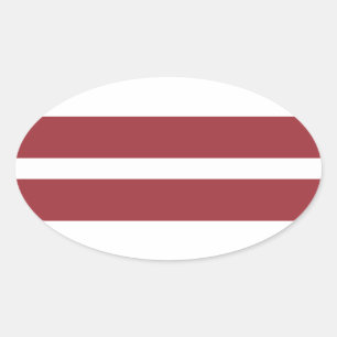 Flag of Latvia Oval Sticker