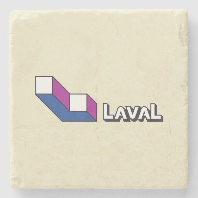 Flag of Laval (Quebec, Canada) Stone Coaster (Front)