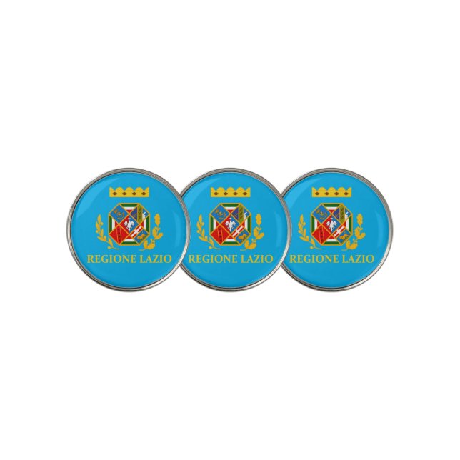 Flag of Lazio (Italy) Golf Ball Marker (3 Up)