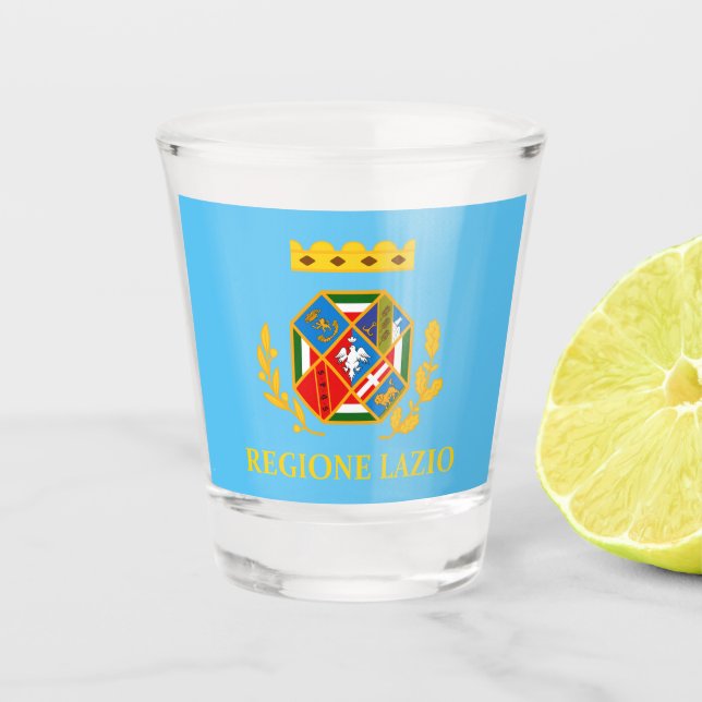 Flag of Lazio (Italy)  Shot Glass (Front)