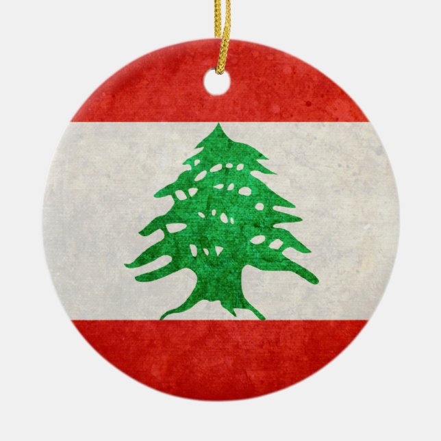 Flag of Lebanon Ceramic Ornament (Front)