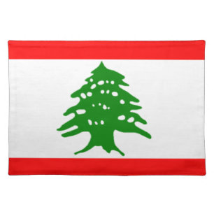 Flag of Lebanon Cloth Placemat