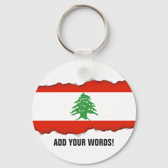 Flag of Lebanon Keychain (Front)