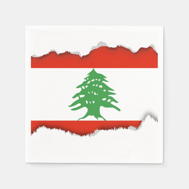 Flag of Lebanon Napkins (Front)