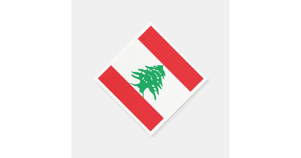 Flag of Lebanon Paper Napkins Zazzle