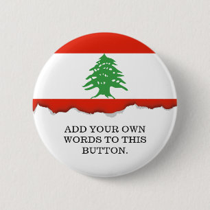 Flag of Lebanon Pinback Button