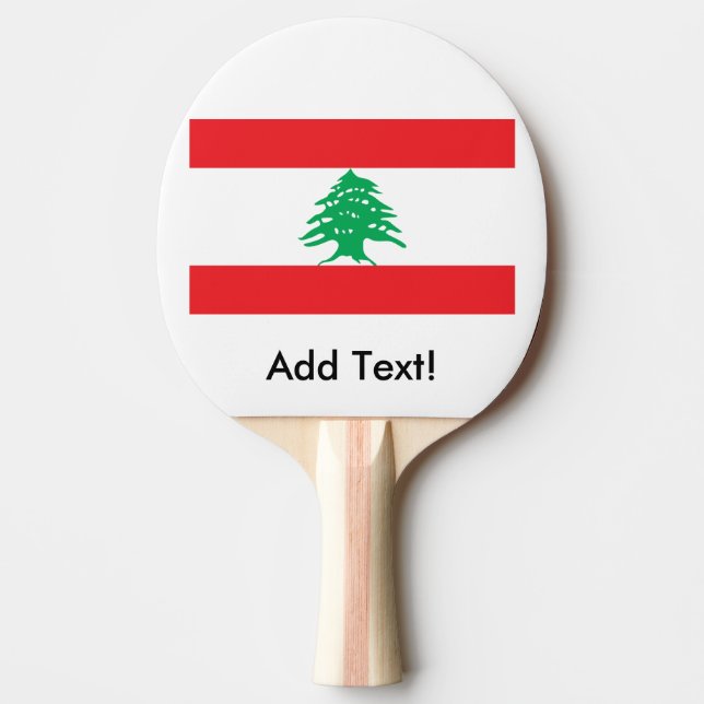 Flag of Lebanon Ping-Pong Paddle (Front)