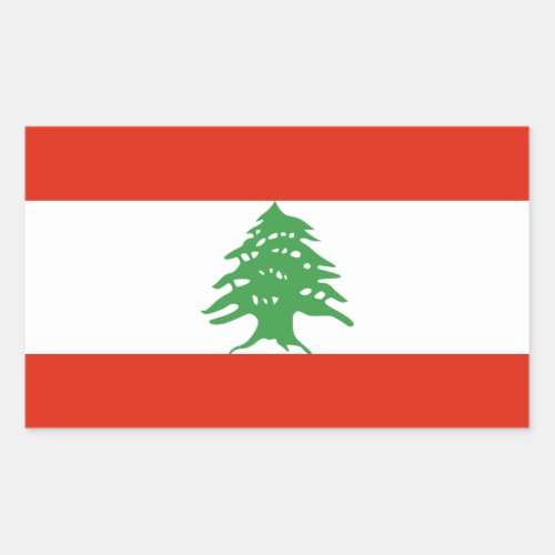 Flag of Lebanon Rectangular Sticker