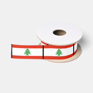 Flag of Lebanon Satin Ribbon