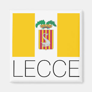 Flag of Lecce, Apulia (Italy) Magnet