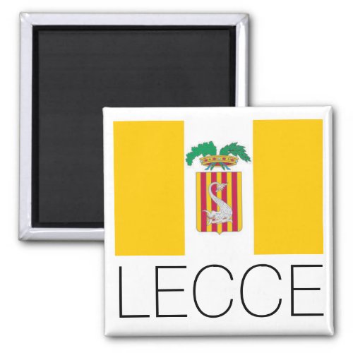 Flag of Lecce Apulia Italy Magnet