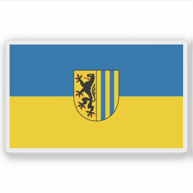 Flag of Leipzig, Germany Sticker (Front)