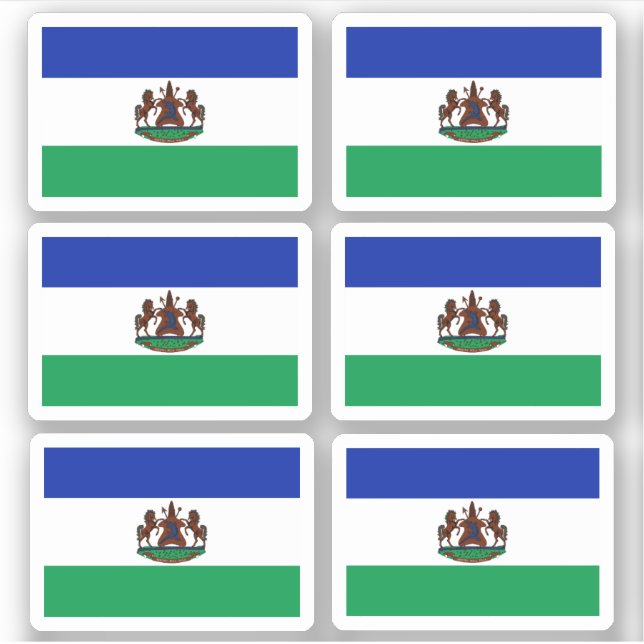 Flag of Lesotho - a collection Sticker (Front)