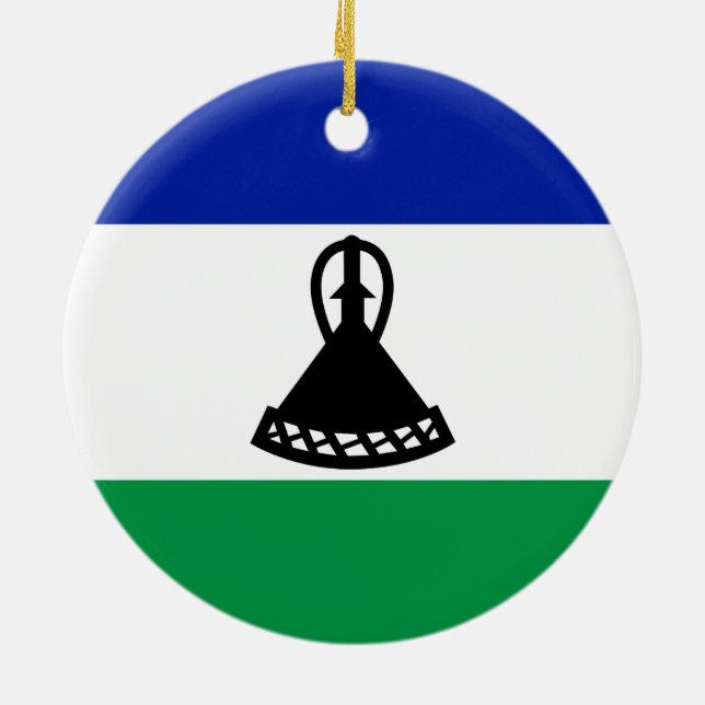 Flag of Lesotho Ceramic Ornament (Back)