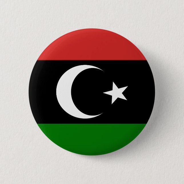 Flag of Libya pre-1977 Button (Front)