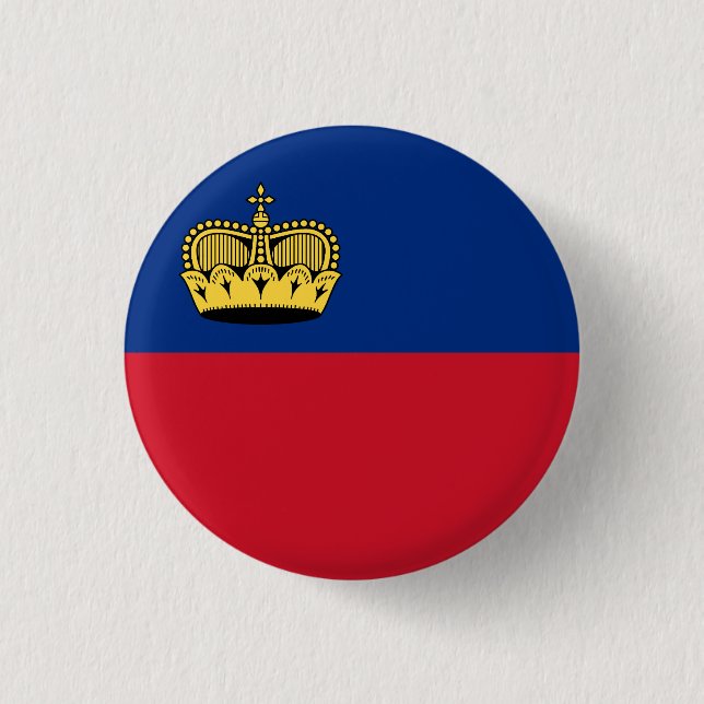 Flag of Liechtenstein Button (Front)