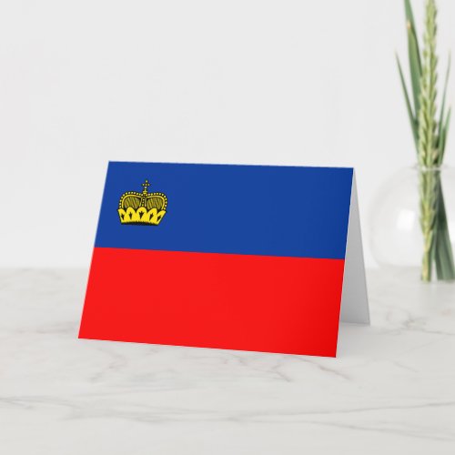 Flag of Liechtenstein Card