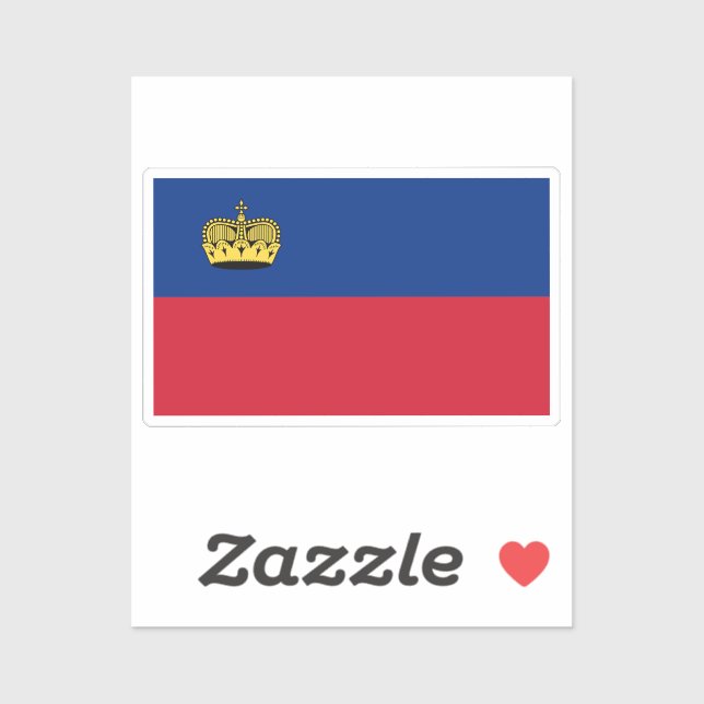 Flag of Liechtenstein custom-cut  Sticker (Sheet)