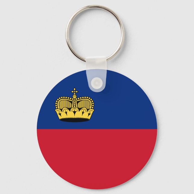 Flag of Liechtenstein Keychain (Front)